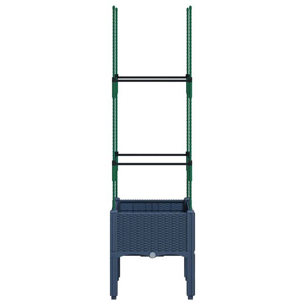 vidaXL võrega taimekast, sinine hall, 40 x 40 x 142,5 cm, PP