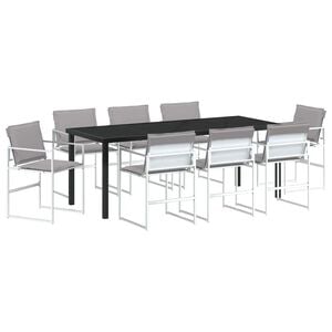 vidaXL Aia s&ouml;&ouml;gilaudade komplekt 9 pcs Valge 200 x 80 x 73 cm