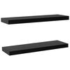 vidaXL seinariiulid, 2 tk, must, 80 x 20 x 3,8 cm