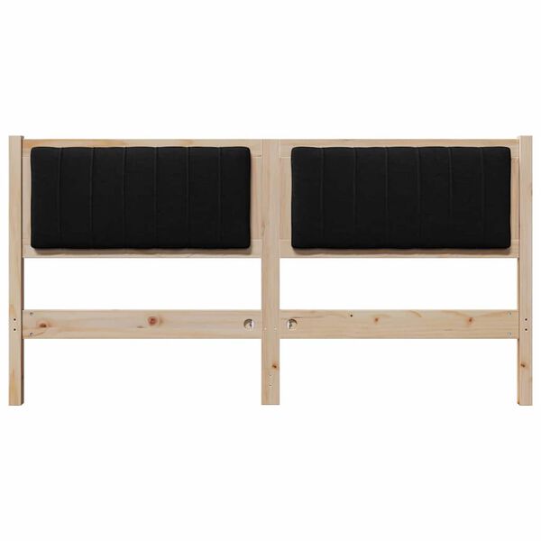 vidaXL Polsterdatud voodiots peaga Pruun 160 cm Tahke m&auml;nd