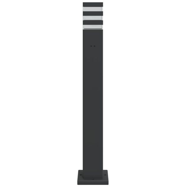 vidaXL pistikupesaga aia lambipost, must, 80 cm, alumiinium