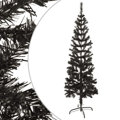 vidaXL kitsas jõulukuusk, must, 150 cm