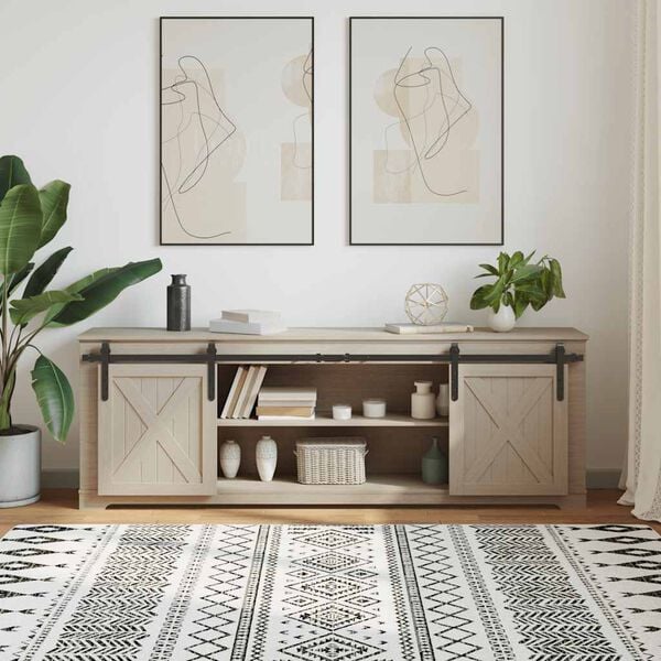 vidaXL l&uuml;kandkapi uksekomplekt 183 cm s&uuml;sinikterasest