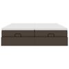 vidaXL Ottomani voodiraam madratsitega, pruun, 180x200cm, kunstnahk