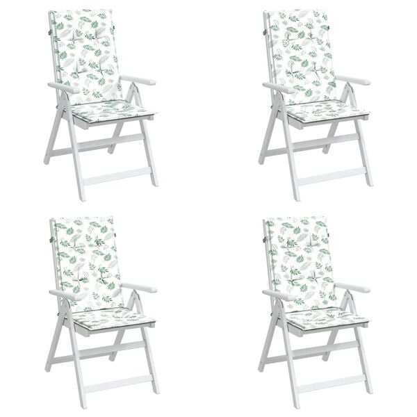 vidaXL k&otilde;rge seljatoega toolipadjad 4 tk, lehemuster, kangas