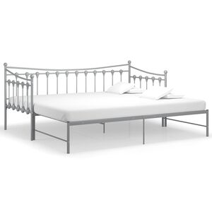 vidaXL lahtik&auml;iv diivanvoodiraam hall metall 90 x 200 cm
