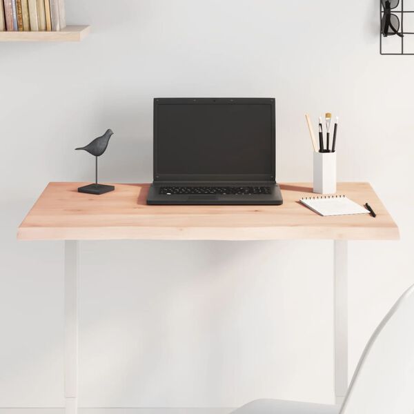 vidaXL lauaplaat, 80x40x2 cm, tammepuit, naturaalsed servad