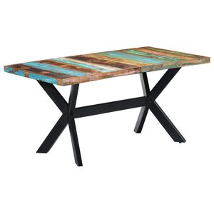 vidaXL s&ouml;&ouml;gilaud, 160 x 80 x 75 cm, toekas taaskasutatud puit
