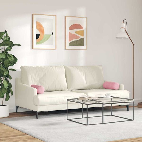 vidaXL Padjad 2 pcs Roosa &Oslash; 15 x 40 cm Korter kangas