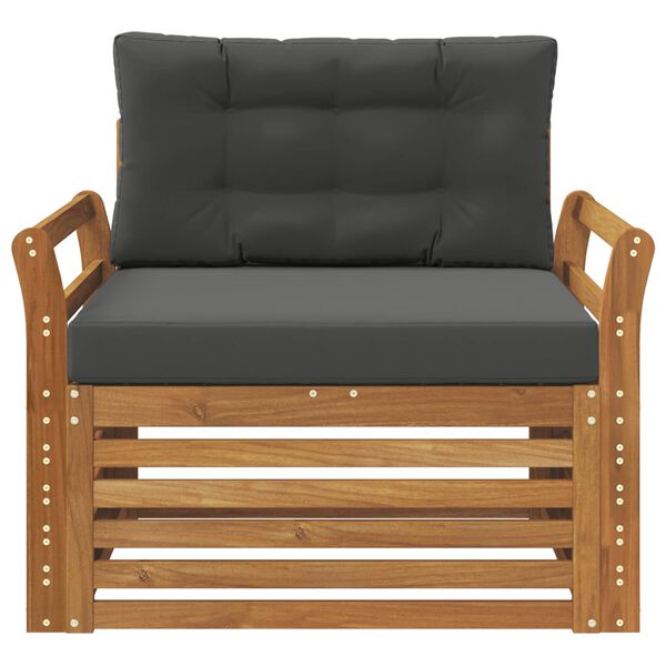 vidaXL V&auml;li diivanikomplekt Tugev akaatsiapuit ja pol&uuml;ester Neutraalne