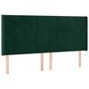 vidaXL voodipeats servadega, tumeroheline, 163x16x118/128 cm, samet