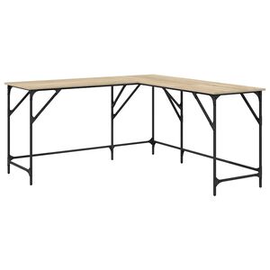 vidaXL kirjutuslaud, Sonoma tamm, 149 x 149 x 75 cm, tehispuit