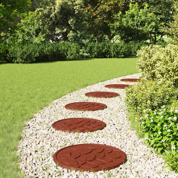 vidaXL Sammukhind 6 pcs Punane &Oslash; 44 x 2 cm Kumm