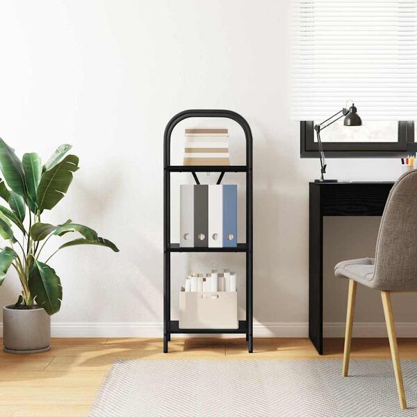 vidaXL Raamatukapp Must tamm 40 x 30 x 109 cm Tehispuit