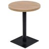 vidaXL ümmargune bistroolaud MDF ja teras 60 x 75 cm, tammevärvi