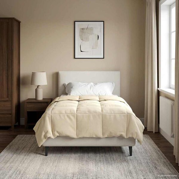 vidaXL Suvised teki Rapistatud cream 155 x 220 cm Mikrokiud