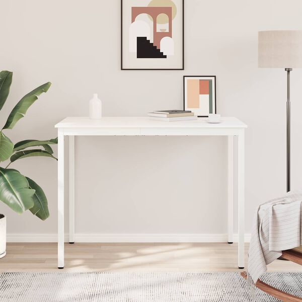 vidaXL Baarilaud Valge 110 x 55 x 105 cm Tahke m&auml;nd