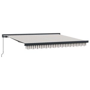 vidaXL Kokkuvolditav varikatus Helehall ja valge 300 x 250 cm
