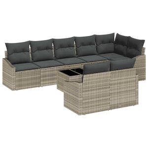 vidaXL Aia Diivanikomplekt padjaga 9 pcs Helehall pol&uuml;rotang