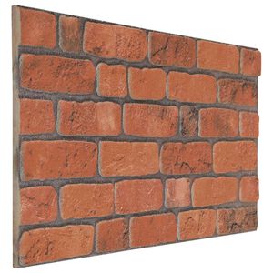 vidaXL Seinapaneelid 10 pcs Terrakota 100 x 50 cm EPS vaht