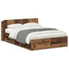 vidaXL Voodiraam ladustamisega peaga Vana puit 140 x 190 cm Tehispuit