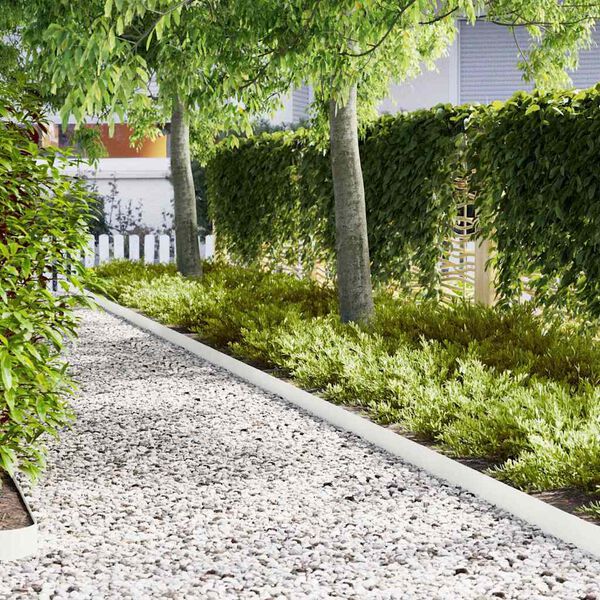 vidaXL Murupiire 10 pcs Valge 100 x 0.05 x 20 cm K&uuml;lmvaltsitud teras