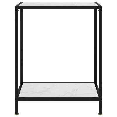 vidaXL konsoollaud, valge, 60 x 35 x 75 cm, karastatud klaas