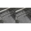 vidaXL lineaarne du&scaron;i &auml;ravoolus&uuml;steem 2 tk 630x140 mm roostevaba teras