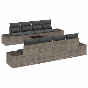 vidaXL Aia Diivanikomplekt padjaga ladustamisega 8 pcs Hall pol&uuml;rotang