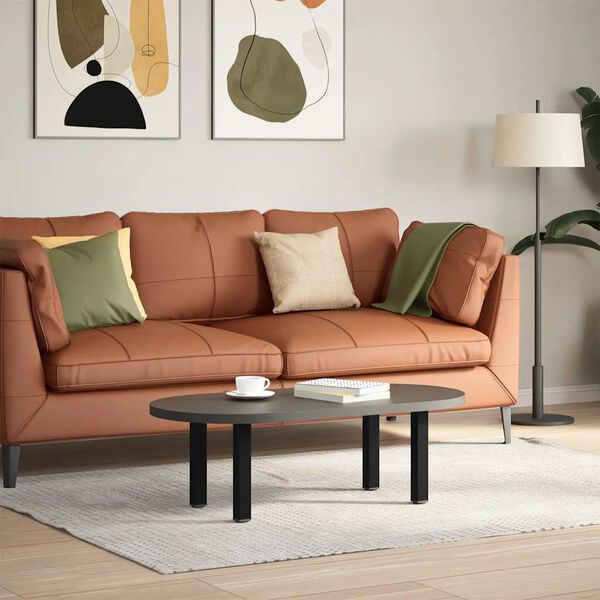 vidaXL kohvilaua jalad 4 tk mustad 42&ndash;44 cm terasest