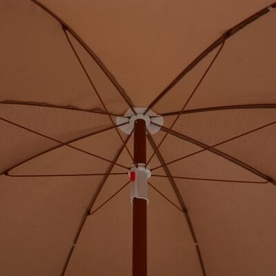 vidaXL päikesevari, teraspostiga, 240 cm, pruunikashall