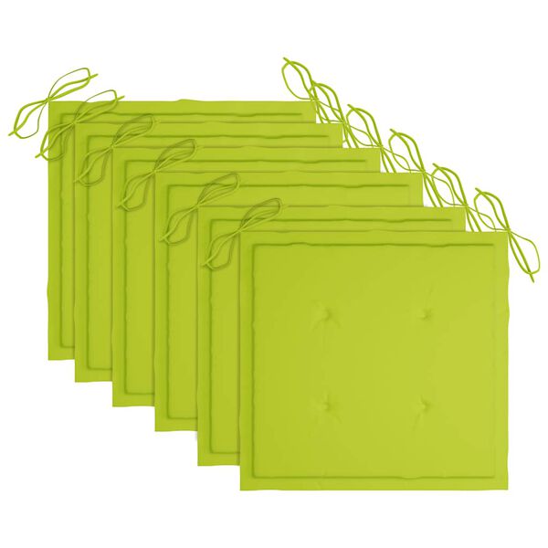 vidaXL kokkupandavad aiatoolid, 6 tk, patjadega, akaatsiapuit