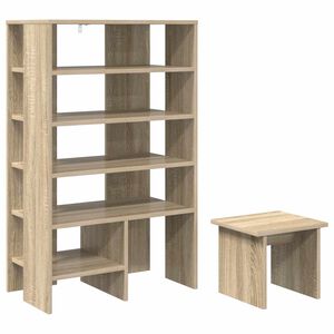 vidaXL Kinga kapp 2 tk 62 x 35 x 100 cm Tehispuit Sonoma tamm
