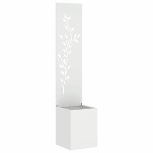 vidaXL Aia privaatsuse kate Valge 32 x 32 x 150 cm K&uuml;lmpruun teras
