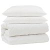 vidaXL Teki komplekt padjaga 3 pcs Valge Mikrofiber ja allahindlused