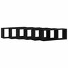 vidaXL Seinakarbid riiuliga 6 pcs Must tamm 60 x 15 x 23 cm Tehispuit