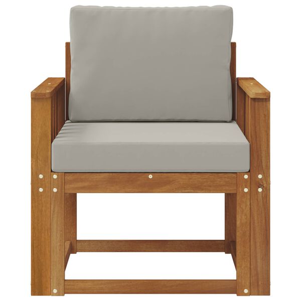 vidaXL &Otilde;uesohva Tugev akaatsiapuit ja pol&uuml;ester Naturaalne ja helehall