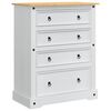 vidaXL Hoidukirstud Corona Valge 92 x 48 x 114 cm Kindel m&auml;nnipuidust