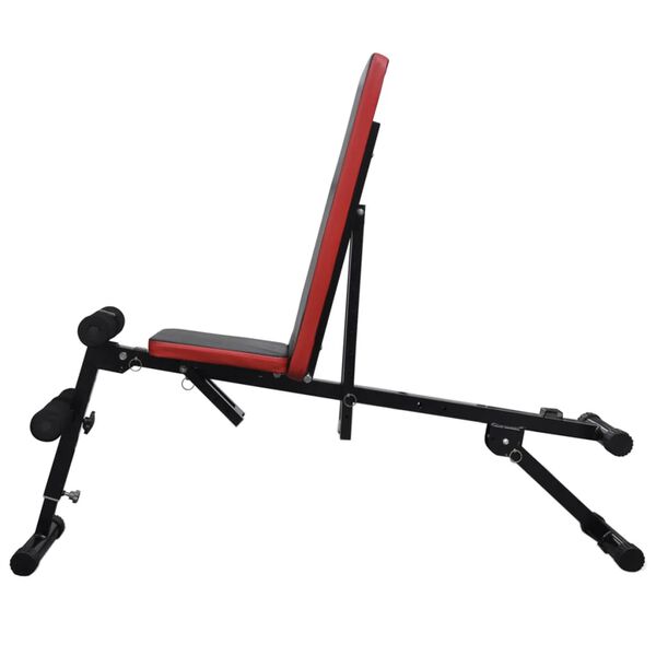 vidaXL reguleeritav istessetõusu pink kangide ja hantlitega 60,5 kg