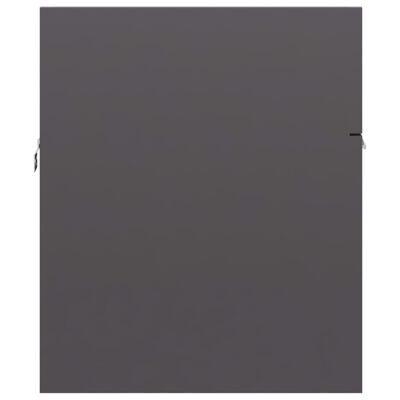 vidaXL valamukapp, kõrgläikega hall, 90 x 38,5 x 46 cm, puitlaastplaat