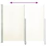 vidaXL lahtitõmmatav terrassi külgsein, 160 x 300 cm, kreemjas