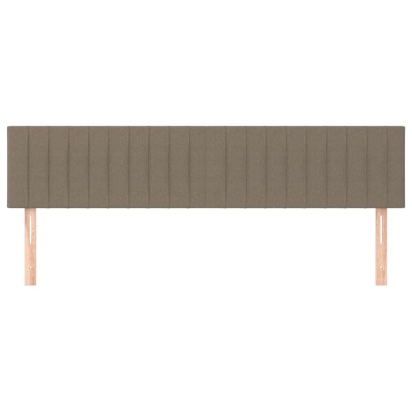 vidaXL voodipeatsid, pruunikashall, 200x5x78/88 cm, kangas