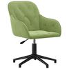 vidaXL pööratav kontoritool, heleroheline, samet