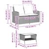 vidaXL 2-kohaline aediivan koos patjade ja lauaga beež polürotangist