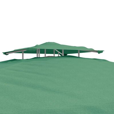 vidaXL aiatelk topeltkatusega roheline 3x3x2,68 m, kangas