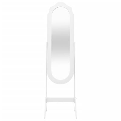 vidaXL eraldiseisev peegel, valge, 45,5 x 47,5 x 160 cm, tehispuit