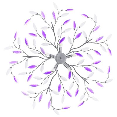 vidaXL laelamp akrüülist lehtedega 5 E14 pirnile, lilla