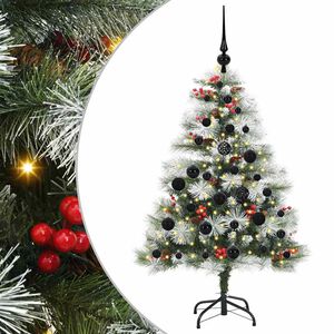 vidaXL Tehisj&otilde;ulupuu Roheline ja valge 120 cm PVC, metall ja plastik