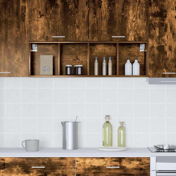 vidaXL Seinakapp Suitsetatud tamm 30 x 29,5 x 100 cm Tehispuit