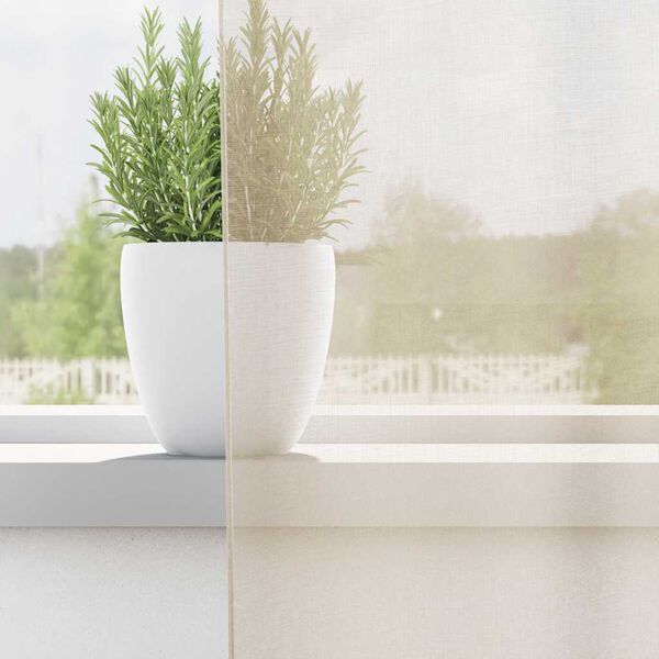 vidaXL Voile kardinad r&otilde;ngastega 2 tk Kreem 140x260 cm